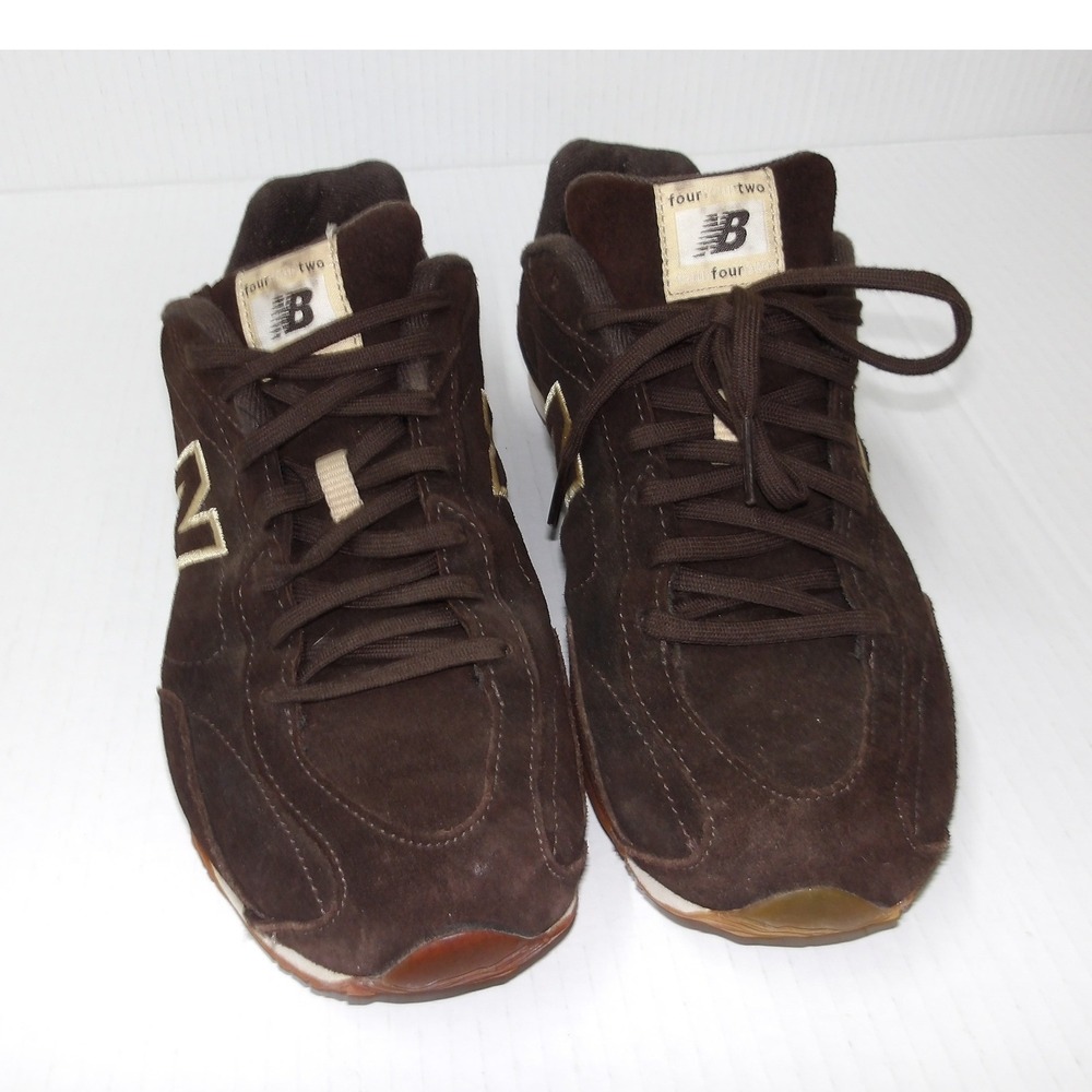 New Balance 442 Four Forty Two Brown Suede Gum Sole Sneakers Womens 10 /#2670